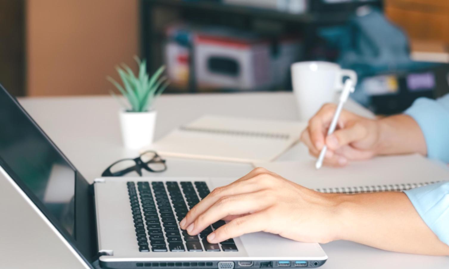 Students reviewing financial terminology in collaborative learning environment